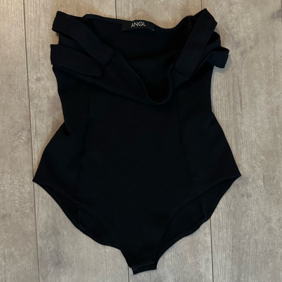 ANGL Black bodysuit women’s size Medium - Picture 7 of 16